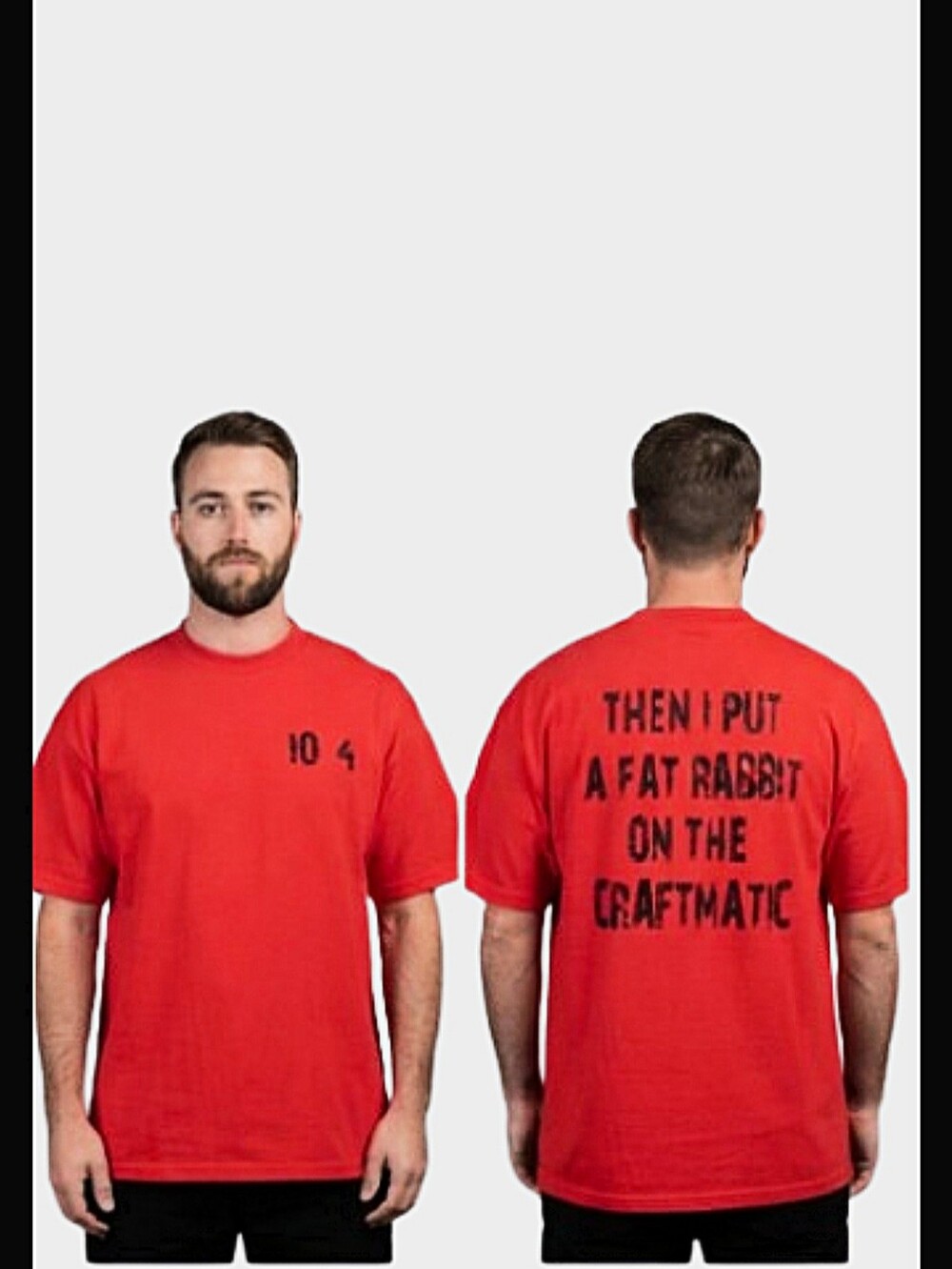 2 Chainz "I'm Different" Lyric T-Shirt Then I Put A Fat Rabbit.. Red Size Large